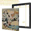 DIY Metal 24x48 Canvas Frame for 0.6-0.9" Deep Oil Painting,Black