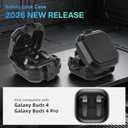2 x for Samsung Galaxy Buds 4 Pro Case & Galaxy Buds 4 Case with Lock, Cleaner Kit, Keychain, Supports Wireless Charging, Shockproof Hard Shell for Galaxy Buds 4/4 Pro