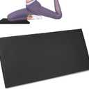Yoga Knee Pad Cushion Yoga Mat Thick Kneeling Pads Support for Knees, Wrists Elbows, Non-Slip - Earth-Friendly Knee Pads for Yoga, Pilates, Floor Workouts - Knee Cushion, Black Yoga Mat, 24x12.2 Inch