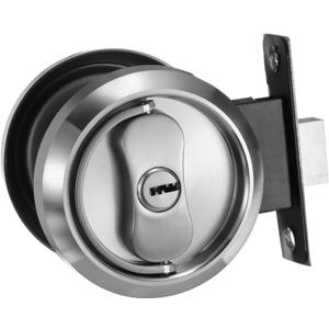 PATIKIL Stainless Steel Deadbolt Lock, Single Cylinder Dead Bolt Locks Modern Round Dead Lock for Exterior Keyed Front Entry Door Pick Resistant Security, Silver