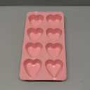 Sidosir 3Pcs Large Heart Shaped Muffin Pan Silicone Mold, 8-Cavity Chocolate Cover Molds for Valentine's Day Mini Cake, Jelly Pudding, Handmade Soap