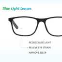 Clear Readers by SAV Eyewear, ECLB01 Blue Light Reading Glasses - Value Priced, Lightweight Frames, Scratch-Resistant Blue Light Lenses (Black, 1.25, Diopters)