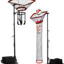 AugFir Volleyball Setter & Spike Trainer, Adjustable Height 93"-126" Volleyball Trainer, Solo Practice Tool for Indoor & Outdoor Use Spiking & Drills, with 88LBS Sandbag Base