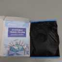 Travel Neck Pillow Stuffable with Clothes, Stuffable Neck Pillow for Travel, Packable Fillable Storage Bag for Airplane, Soft Velvet U Pillow Case Cover (Black)