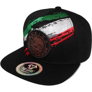 TOP Level Men's Adjustable Cotton Snapback Cap 2, (Mexico Flag_black)