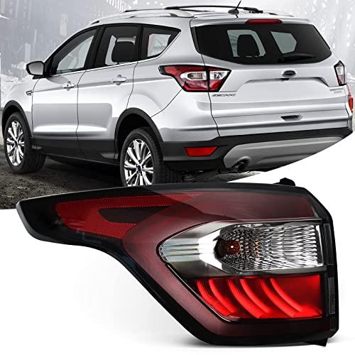 FIONE for Ford Escape Kuga Tail Light Assembly 2017 2018 2019 Outer Brake Rear Lamp Stop Indicator Light Left Driver Side LH