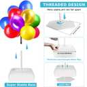 Updated Balloon Arch Kit, 21ft Adjustable Balloon Arch Stand with Base in 9FT Width and 10FT Height, Threaded Design Ballon Arch for Birthday Baby Shower Party Kit