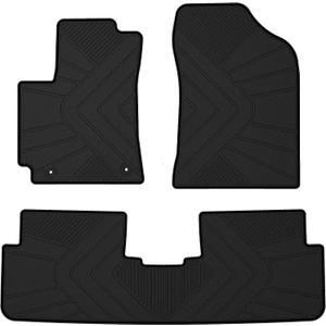 Floor Mats Compatible with 2009-2013 Toyota Corolla, Custom Fit All Weather Toyota Corolla Car Mats, Latex Heavy Duty Floor Liners Black 3-pc Set, 2010 2011 2012