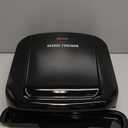 George Foreman 4-Serving Removable Plate Electric Grill and Panini Press, George Tough Non-Stick Coating, Drip Tray Catches Grease, Black
