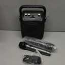 Karaoke Machine, Portable Bluetooth Speaker with 2 Wireless Microphones for Adults & Kids with Lights, Karaoke Microphone with PA System Supports USB/TF/FM/AUX for Home Party Home System Packages (Black)