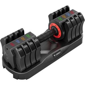 LEEKEY Adjustable Dumbbells, Dumbbells with Anti-Slip Handle for Exercise & Fitness Fast Adjust Weight, Innovative Workout Equipment, Dumbbell Set Adjustable Weight