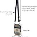 2 x Suobstales Small Crossbody Bags for Men Casual Shoulder Bag Chest Bag Youth Messenger Bag Purses and Bags (Boho Dog Claw)