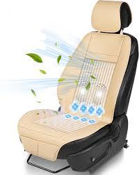 Paffenery 1Pcs Cooling Car Seat Cover Front Seat, 12V-24V Ventilated Cooling Car Seat Cushion, Cooled Seat Cover for Car SUV Truck Universal Fit, 
Fashion Beige