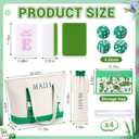 1.2'' American Mahjong Set 160 Mahjong Tiles, Botanical Style, Green, 1.2" x 0.9" x 0.5"