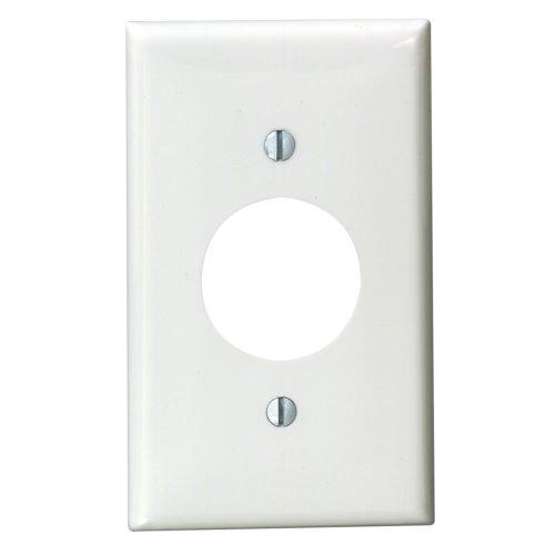 Leviton 1-Gang Single 1.406-Inch Hole Device Receptacle Wallplate, 80704-W, White 25 Pack