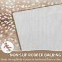 Soft Antelope Rug 4x6 Ft, Animal Print Rugs for Living Room Bedroom, Non-Slip TPR Backing for Hardwood Floors, Machine Washable & Easy to Clean, Pet Friendly Carpet for Kids, Brown, White