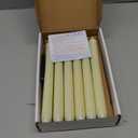 Homemory 12 Pcs Plastic Flameless Taper Candles with Remote Timer Dimmer, Ivory Led Candlesticks with Flickering Flame Light, Lifelike Taper Candles Battery Operated for Indoor Decoration 9.6 Inches