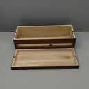 Changsuo Cable Management Box Wooden Cord Organizer Box for Extension Cord Power Stripe Surge Protector Wire Management Concealer Cover Hider for Desktop Home Office Kitchen (Brown)