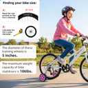 Adjustable Bike Trainning Wheels Kids Bicycle Training Wheels Kit for 16 inch, 18 inch, 20 inch, 22 inch, 24 inch bike, Includes Stabilizers for Variable Speeds, Pink, for Girls