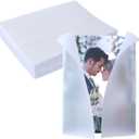 100 Pack Pre-Folded Vellum Jackets for 5x7 Invitations -Vellum Envelope for Wedding Invitations Wraps - Bulk Translucent Paper Envelope Liners for Wedding Cards