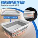 11.8" x 7.87" x 4.5" Pool Foot Bath Tray for Swimming Pool, Non- Slip Collapsible Foot Bath for Pool, Portable Foot Tub for Pool for Above Ground Pool Accessories, Rinse Feet Keep Pool Clean