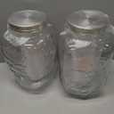 Eleganttime 1 Gallon Glass Drink Dispensers for Parties,2 Pack Beverage Dispenser with Fruit Infuser,Laundry Detergent Dispenser Punch Bowls Water Juice dispensers with Easy Flow Spigot for Outdoor