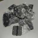 Estmoon 30 Pack Matte Black Door Hinges, 3.5 x 3.5 Inch, 5/8" Radius Rounded Interior Hinges, 6 Holes, Modern/Industrial Style, Iron Material