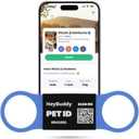 HeyBuddy Slide Series - QR Code Smart Pet Tags for Dogs & Cats, Personalized Pet Tag Stores Multiple Information, Includes Passive Location Tracking, Real-Time Notification & Community Alerts