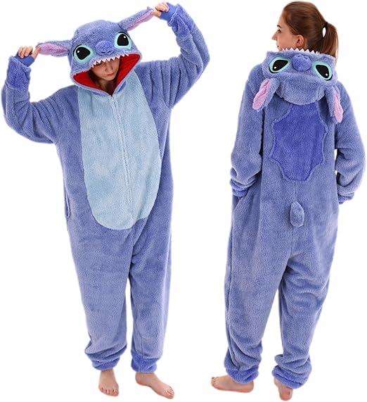 Fitted Unisex Adult Onesie Pajamas, Halloween Sherpa Cosplay One Piece Costume Suit for Womens Mens Gifts L/XL