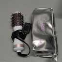 Auto Dual Voltage Hair Dryer Brush,110V-120V/220V-240V,Travel HairDryer Brush,Small Hot Airbrush,Blow Dryer Brush,Small Hair Dryer Brush,4 in 1 Hair Dryer and Styler Volumizer (White)