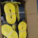 KJE 10 Pack Reflective 4 Inch Straps for Flatbed Trailer, 4" x 30' Black Heavy Duty Tie Down Truck Strap, WLL# 5,500 lbs w/Flat Hooks Winch Straps, Cargo Control for Flatbed Truck, 4"x30'-10pcs