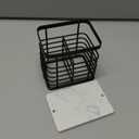 Toothbrush Holder, Luxurious Metal Toothbrush Toothpaste Holder with Marble Base for Bathroom, Multi-Slots Openwork Design, Bathroom Accessory for Storage and Organizer (Small, Matte Black)