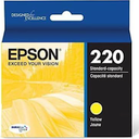 Epson 220 DURABrite Ultra Ink Standard Capacity Yellow Cartridge (T220420-S) Works with Workforce WF-2630, WF-2650, WF-2660, WF-2750, WF-2760, Expression XP-320, XP-420, XP-424 (Pack of 1)