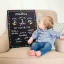Tiny Ideas Arrows Baby Milestone Chalkboard, Gender-Neutral Baby Photo Prop, Baby Dcor Accessory, Black