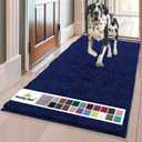 Muddy Mat | Super Absorbent Door Mat Indoor, Microfiber Quick Dry Chenille Entryway Rug, Non-Slip Front Door Mat, Indoor Mats for Entryway, Machine Washable Pet Rug, Navy Blue 24"x72"