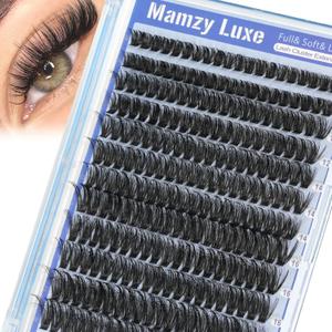 Lash Clusters Wispy 60D Eyelash Clusters 10-18mm Fluff Cluster Eyelash Extensions D Curl No Plastic Feel Individual Lashes Extension 240 Pcs Versatile False Eyelashes Clusters