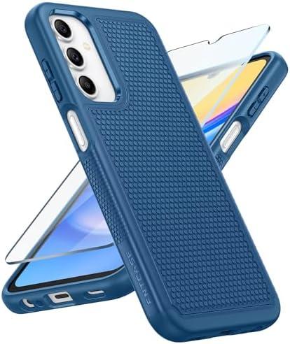  FNTCASE for Samsung Galaxy A15-5G Case: Dual Layer Protective Heavy Duty Cell Phone Cover Shockproof Rugged with Non Slip Textured Back - Military Protection Bumper Tough - 2024, 6.5inch Blue : Cell Phones & Accessories