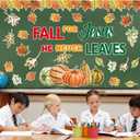 6 x Fancy Land Thanksgiving Jesus Christian Bulletin Board Decoration Fall Pumpkin Maple Cross Cutouts for Autumn Classroom School Wall Door Decor