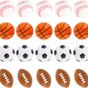 Mini Sport Stress Ball 20 Packs Sport Party Supplies Small Foam Anxious Toy Baseball Basketball Football Soccer Stress Ball for Kids School Carnival Reward Sport Party Decorations
