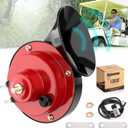 10L0L Golf Cart Horn Kit for EZGO Club Car Yamaha or UTV Universal Waterproof Electric Snail Horn Floor Mount Button Switch, Adjustable Loud, 12 Volt