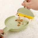 4 x Shaloxar Small Broom and Dustpan Set,mini Compact Portable, for Home, Sofas, Kitchen countertops, Storage Shelves, Office desks, bathrooms, and pet Areas (Green)