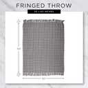 DII Diamond Throw Collection Cotton Woven, 50x60, White