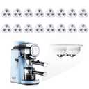 Self Adhesive Caster Wheels for Countertop - Furniture Sliders & Appliance Rollers for Kitchen, Coffee Machine, Blender, Oven - Easily Solves The Problem of Desktop Sliding (White, 16pcs)