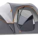 HIKERGARDEN 10 Person Camping Tent - Portable Large Family Tent for Camp, Windproof Fabric Dome Tent Outdoor for Hiking, Backpacking, Traveling - 14'x11'x74in(H) (Gray)