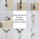 6 Sets Adjustable Hanging Wire Kit, Stainless Steel Multipurpose Suspension Wire Cable with Hook, Heavy Duty Anchor for Furniture, Light, Lamp, Picture, Mirror Secure to Wall or Ceiling, 20in