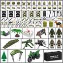 WinGift 200+ Pcs Military Weapon Pack Accessories Toys Kits,STEM Military Soldier Style Weapon Sets,Swat Team Building Block Toys,Army Equipment Gear Sets,Christmas Birthday Gift for Boys,Teens,Adults
