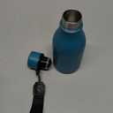 BJPKPK Insulated Water Bottles, 12oz Stainless Steel Metal Water Bottle with Strap, BPA Free Leak Proof Jugs, Mugs, Flasks, Reusable Thermal Flasks for Sports & Travel, Lake Blue