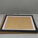 14x18 Picture Frame Diamond Painting Frames Poster Frames Made of Solid Wood, Display Pictures 12x16 with Mat or 14x18 without Mat for Photos, Paintings, Wall Decoration, Anniversary, Wedding, Christmas (14x18 inch, Black)