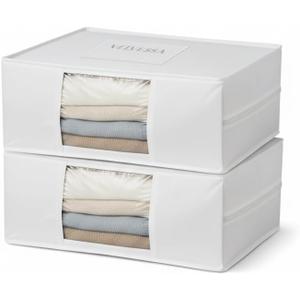 Cashmere Sweater Storage Bags | PACK OF 2 |Breathable & Washable Sweater Storage Bags | Suitable Clothes Organizer For Sweaters, Merino Wool, Scarves and more (SMALL)