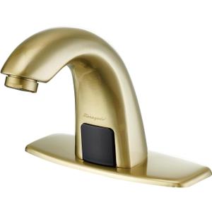 Charmingwater Touchless Bathroom Sink Faucet, Motion Automatic Sensor Faucet with Hole Cover Plate, Brushed Gold